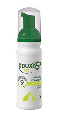 DOUXO S3 SEB Antidandruff Antiodour Oily skin Dog and Cat Mousse - Hypoallergenic Fragrance - Glossy Coat - Veterinary Recommended and Clinically Proven - no bath - Safe Skincare Selection - 150ml