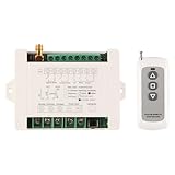 Ieron Drahtloser Fernbedienungsschalter für AC 85 V-240 V 10 A Garagentor und elektrischen Vorhang mit 2 Fernbedienungen 433 MHz RF-Relais EIN/AUS