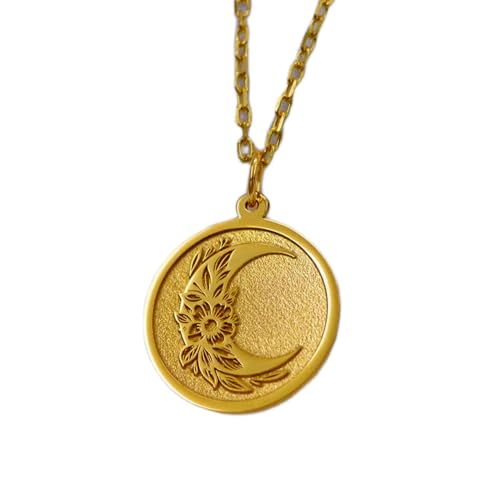 Pendentif lune fleurs en argent hypoallergénique : fini les bijoux qui noircissent