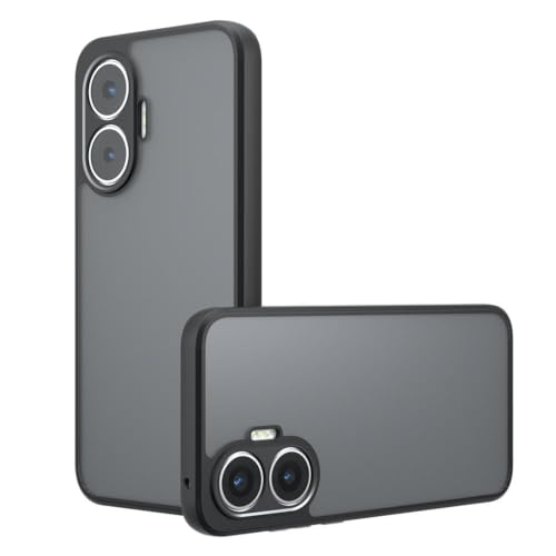 Image of Matte PC+TPU Back Cover Case for Poco F7 5G, Air Bag Protection, Anti-Fingerprint, Never Turns Yellow, Micro Arc Edge, Camera Lens Guard, Black