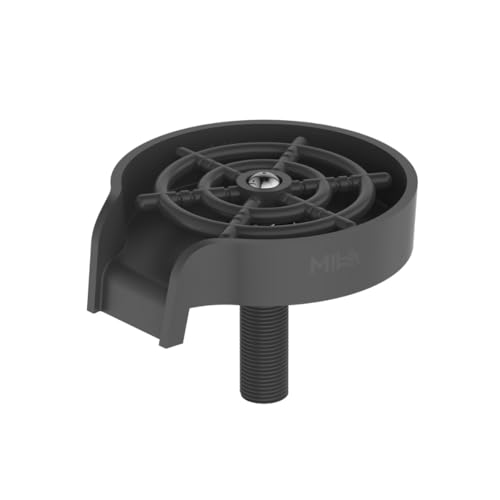 Image of Mila Floro Glass Rinser for Kitchen Sink | Deck-Mounted ABS Cup & Bottle Washer with Powerful Water Jet | Matte Black Finish Drinkware Cleaner for Baby Bottles, Glasses & Travel Cups