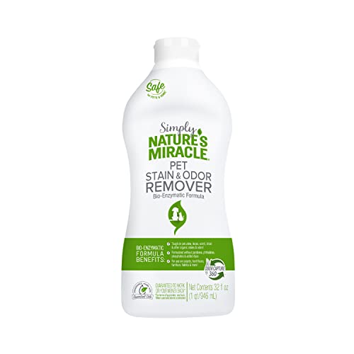 Image of Nature's Miracle Simply Pet Stain and Odor Remover, 32 Ounce, Made with 86% Plant-Derived Surfactants