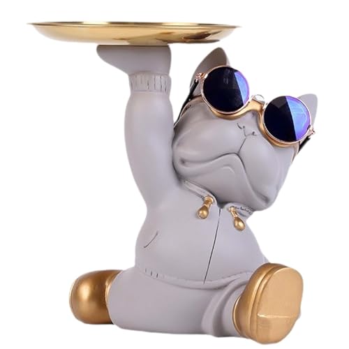 Statue de Bouledogue en résine supérieure, objet d'art et d'ornement créatif noir