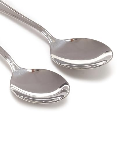Image of Kanshita's Rasoiware Stainless Steel Dessert Spoons | Mirror-Finish | Set of 12 for Dining & Serving