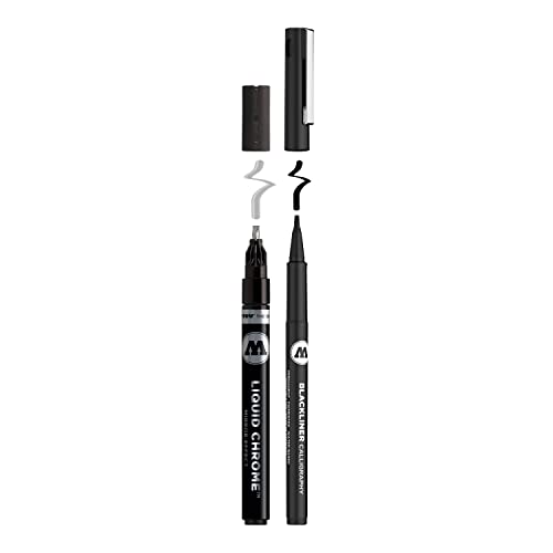 Molotow Liquid Chrome und Blackliner Kalligrafie Set 2