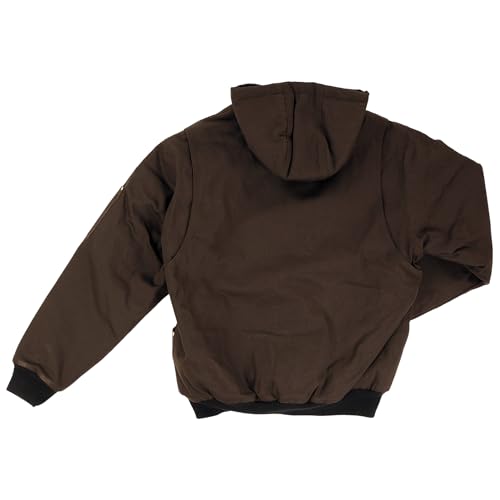 Men's Winter Bomber Jacket - 12 oz Cotton Duck, Insulated, Hooded, Water Repellent, Heavy-Duty Zipper, Sizes S-5XL3