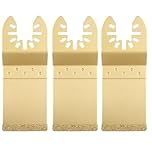 3PCS 35mm Carbide End Cut Multi Tool Blades for Bricks Plaster and Grout Removal Cutter Saw Set Compatible with Dewalt Wolf Stanley Worx Fein Multimaster Bosch Makita Etc Oscillating Multitool (Three)