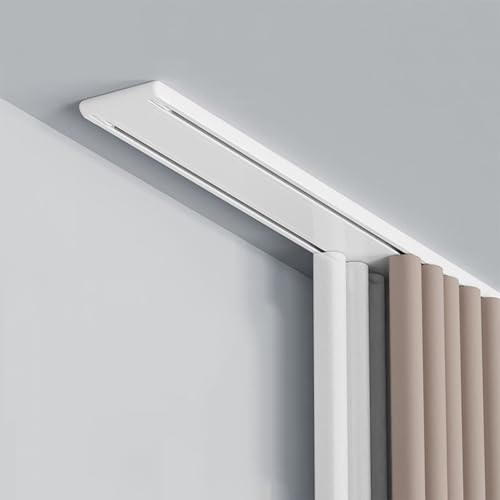 Tringle à rideaux double rail avec rouleaux silencieux pour cloisons de séparation et portes coulissantes