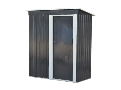 Vente-unique-Caseta de jardín de Acero galvanizado Gris Biron - 1.1m²