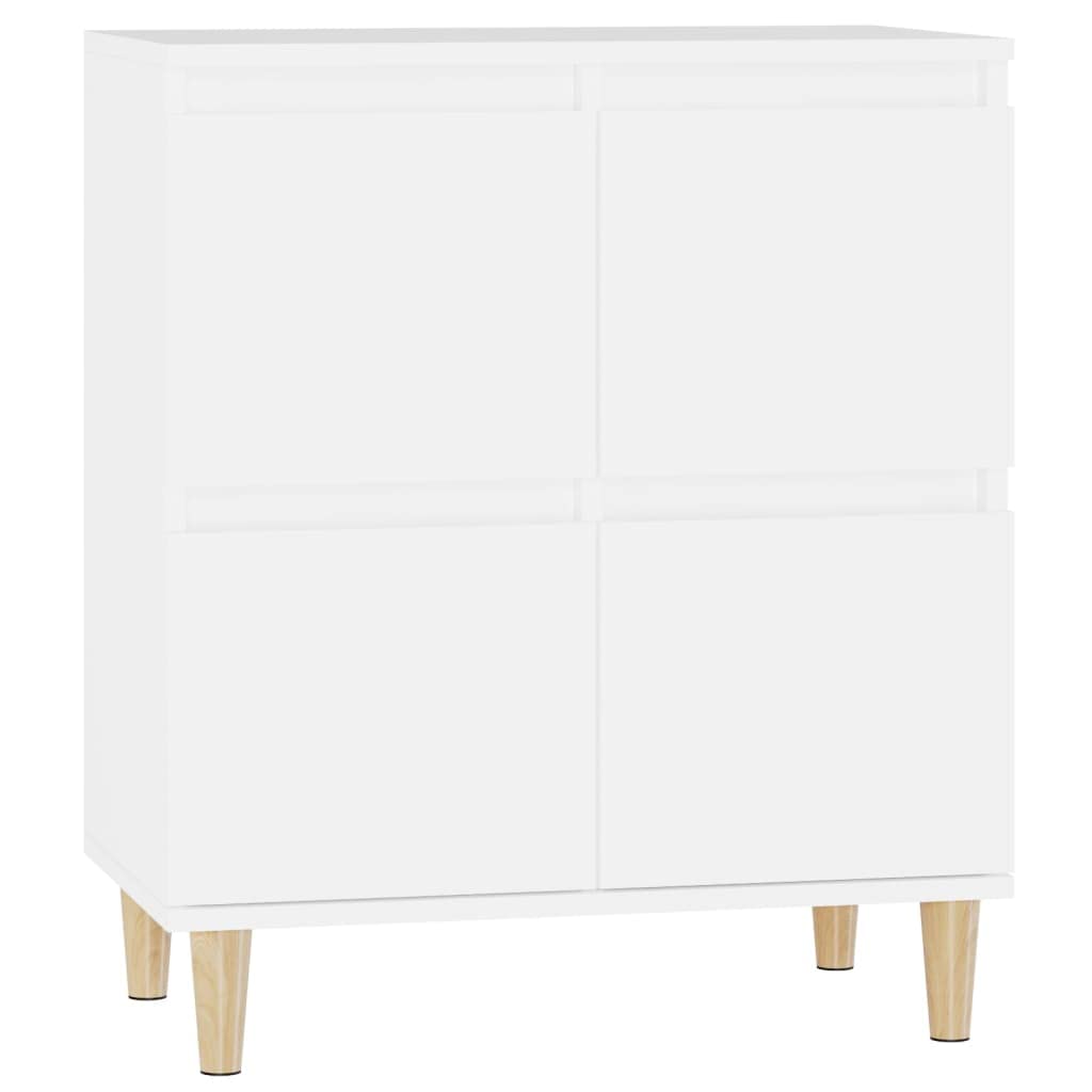 vidaXL Sideboard, Kommode mit viel Stauraum, Highboard Wohnzimmerschrank mit Türen, Schrank Anrichte Beistellschrank, Weiß Holzwerkstoff