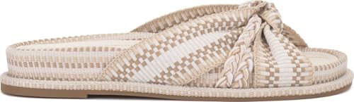 Vince Camuto Women's Gryfynn Knotted Woven Slide Sandals, Ivory Multi, 7.5 Medium by Vince Camuto - Used condition - Image 5