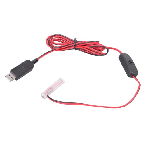 Replacement 3A Battery Eliminators Cable USB 5V Input to 1.5V Output Including on Off Control for Various Gadgets Battery Access