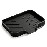 Silikon Seifenschalen für Badezimmer mit Ablauf, Seifenspender-Ablage, Schwammhalter...