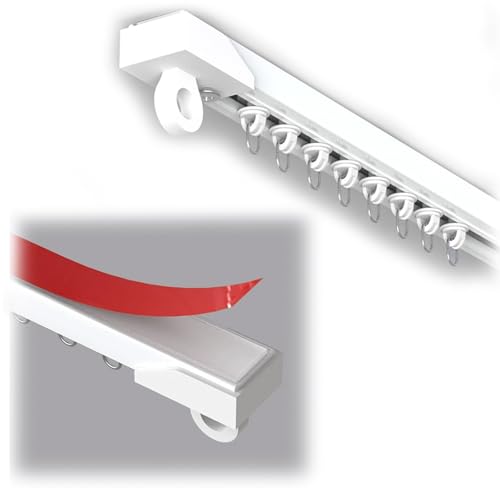 Rail de rideau de douche adhésif pour armoire et dressing