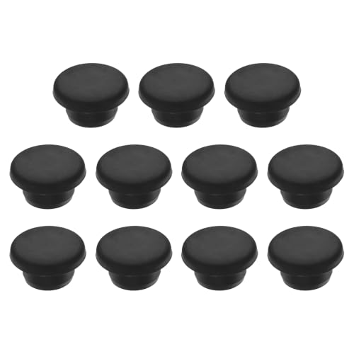 Image of MECCANIXITY 11pcs T-Shaped Silicone Plugs 19mm 3 /4 Inch Dia, Black | Snap in Plug Hole Seal Cover Round Rubber Stopper for 18.5-19mm Holes Kitchen Rubber Bulkheads Waterproof Sealing
