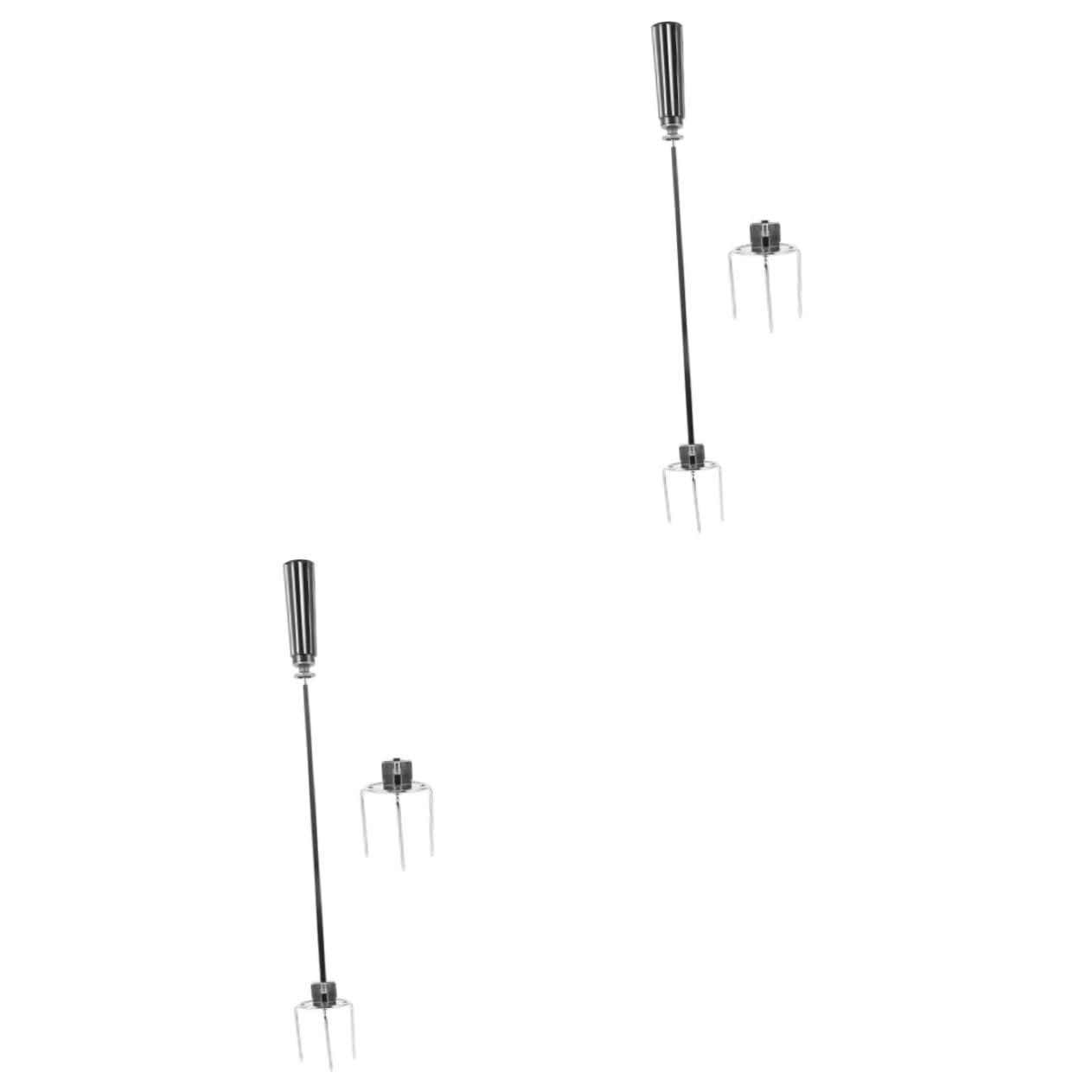 Hemobllo 3 Set Forchetta Da Barbecue Forchetta Per Friggitrice Ad Aria Bastoncini Da Barbecue Per Pollo Arrosto Spiedo Grigliare Spiedini Alla Griglia Acciaio Inossidabile Argento