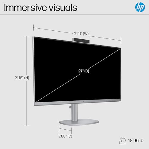 Image of HP OmniStudio X 27 inch All-in-One Desktop PC, FHD Touchscreen, Intel Core Ultra 7 155H, 16 GB RAM, 1 TB SSD, Intel Arc Graphics, Windows 11 Home, 27- cs0010