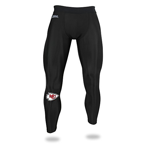 Zubaz NFL Kansas City Chiefs Men's Active Compression Legging - Black Size Large