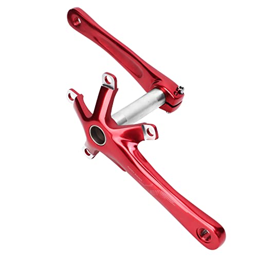 Domary Ramię Korby Rowerowej Stop Aluminium 130 Mm BCD Pusty Wspornik Dolny Mechanizm Korbowy do Składanego Roweru Szosowego Lekki, Trwały, Wysokowydajny Mechanizm Korbowy (Czerwony)