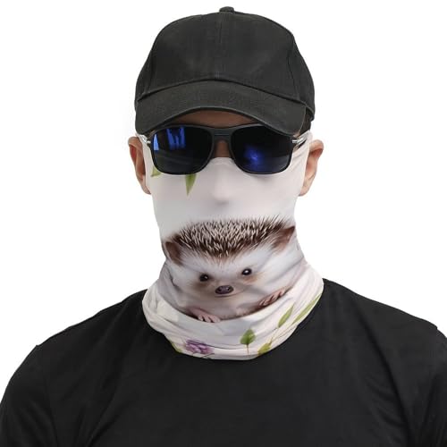 Multipurpose Neck Gaiter Cute Baby Hedgehog Balaclava Face Mask Scarf Headwear Breathable Face Cover3