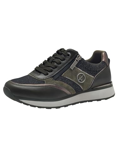 Derbies plates Tamaris femme chaussure de ville basse à lacets en cuir