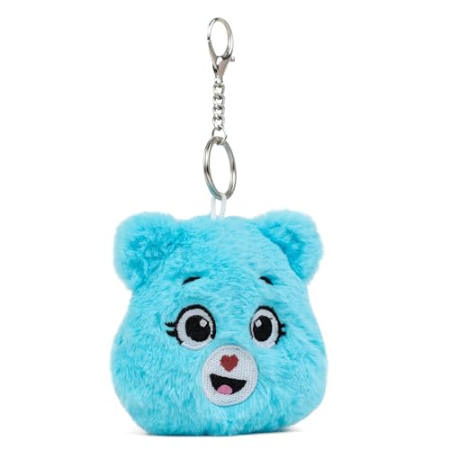 Image of Mirada Smiley Face Keychain Plush Soft Toy - Turquoise Mini Stuffed Gift for Kids & Girls - 12cm