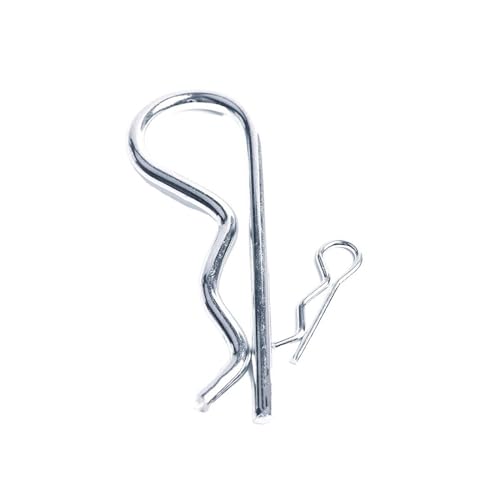 Rクリップピン、 ステンレススチールコッターヒッチRピンクリップ1/1.2/1.6/1.8/2/2.5/3/4/5mm亜鉛鋼スプリットクリップピンヘアピントレーラー用(Stainless Steel,M1.2x21mm 10pcs)