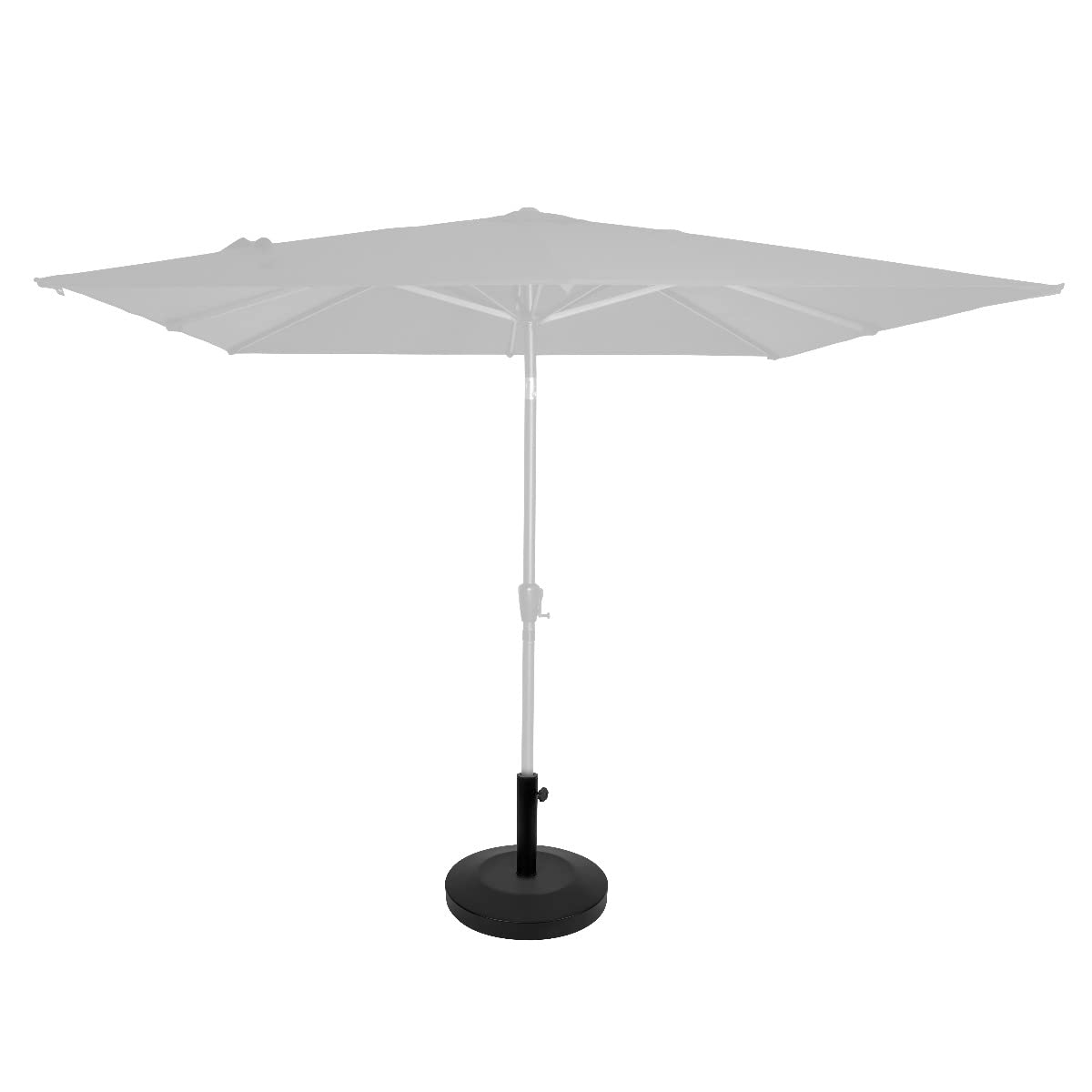 VONROC Pied de Parasol Rond Ø48cm Noir - Base Solide 25kg - Pied de Parasol en Béton et Acier en Poudre - pour Parasols Rosolina, Recanati, Rapallo & Torbole - Terrasse, Balcon, Jardin