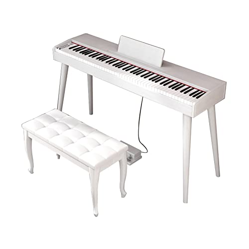 Piano à clavier 88 touches Piano numérique pleine grandeur avec touches lestées Support de piano électrique portable Bluetooth MIDI for débutants adultes enfants inclus support, triple pédale et tabou - Les Beatles, Paul McCartney, John Lennon, RIngo Starr, George Harrison Piano à clavier 88 touches Piano numérique pleine grandeur avec touches lestées Support de piano électrique portable Bluetooth MIDI for débutants adultes enfants inclus support, triple pédale et tabou