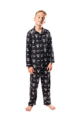 Image of Ultra Game Youth NBA Official 2-Piece Super Soft Button Down Pajamas Set