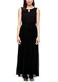 Kordelzug in der Taillie s.Oliver Damen lang Sommerkleid Kleid, 9999 Black, 42