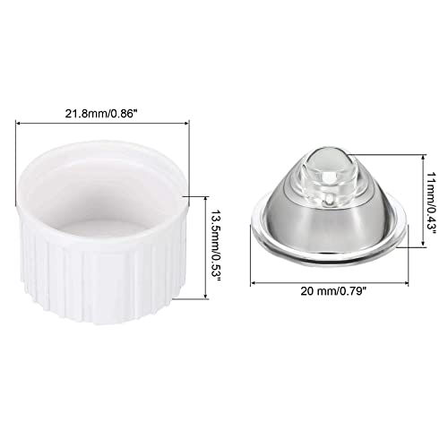 Image of PATIKIL 20mm LED Lens 15 Degree with Plastic Holder, 20 Set Acrylic Optical Lenses for 1W 3W High Power LED Light, White /Transparent