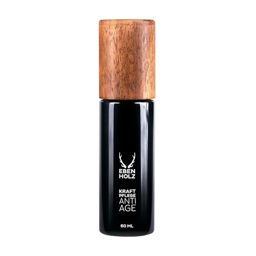EBENHOLZ skincare – Gesichtscreme – Kraftpflege Anti Age für Männer, Anti Aging Feuchtigkeitspflege mit Hyaluron und Vitamin E, stärkt die Haut, glättet Linien und verfeinert Poren, 90 ml