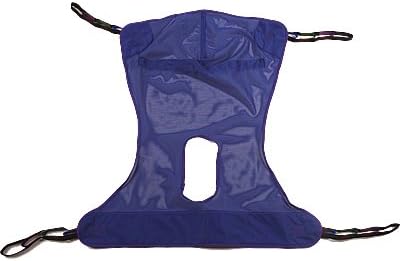 Proactive Medical Full Body Mesh Patient Lift Sling With Commode Opening, Medium