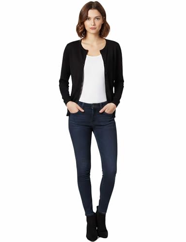 Image of Allsense Women's Long-Sleeve Crewneck Cardigan | Classic Button Down Sweater, Soft Fine Knit, Lightweight