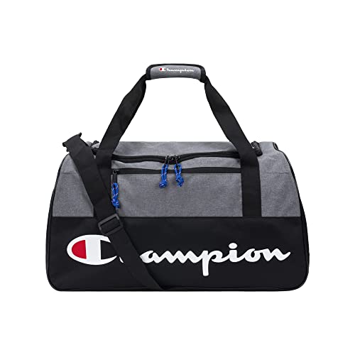 Sac de sport Champion gris chiné grand compartiment adulte mixte