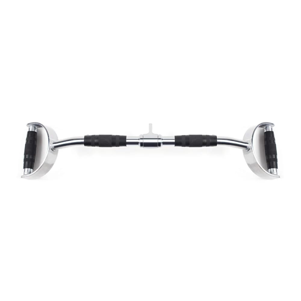 EVERGY Agarre Dorsal Pro 72 cm – Barra polea Dorsal para lat pulldown y Remo, Acero Hard Chromed, moleteado con Goma Antideslizante, Carga máx. 200 kg (Cable Gym)