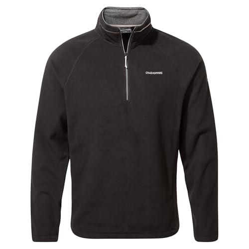 Craghoppers Mens Corey Half Zip Fleece Pullover, Black, Medium
