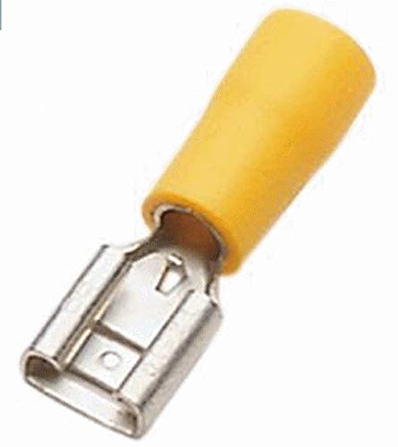 Cosse électrique Femelle Plate isolée 9,8 mm Jaune (Lot de 20)