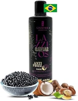 Lazzios Caviar Organic Hair Protein – Brazilian Professional Straightening & Smoothing Treatment – Formaldehyde-Free Formula with No Toxic Acids, Hyaluronic Acid, Keratin, Caviar & Argan Oil – 120 ml
