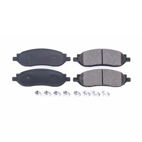 Image of PowerStop Rear Brake Pads for Ford F-250 Super Duty 2005-07 | Ford F-350 Super Duty 2005-07 - Z17 Ceramic Brake Pads with Installation Hardware, 17-1068