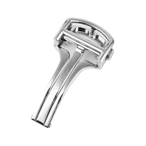 Boucle pliante montre 16mm en acier inoxydable finition argent luxe