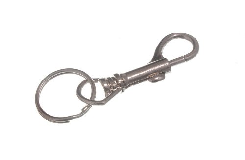 Lot Of 12 Hipster Gefängniswärter Key Ring Clip On Haken vernickelt Stahl