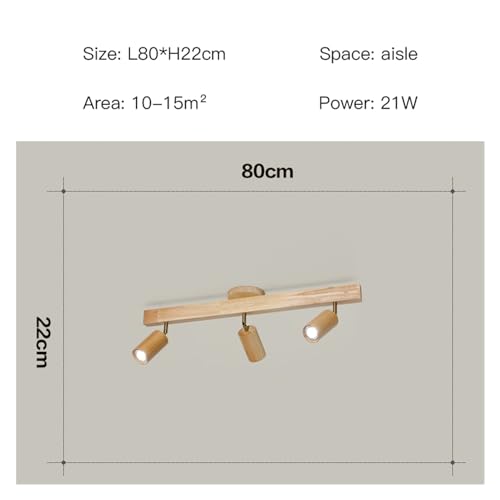 Lampe suspendue LED bois moderne plafonnier pour all&eacute;e
