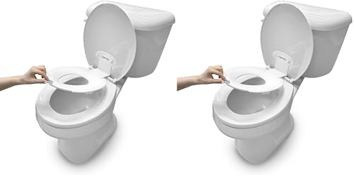 Image of Ingenuity: ity by Ingenuity Flip & Sit Potty Seat (White) – Easy to Set Up & Remove Potty Training Seat That Attaches to Adult Toilet-Seat,(Pack of 2)