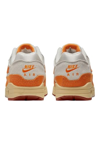 Image of Nike Air Max 1 Women's Shoes, Light Bone /Magma Orange /Neutral Grey, Size 5.5