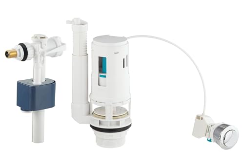 Ensemble Chasse d'Eau avec Robinet Flotteur et Mécanisme à Câble - Double Chasse 3 litres / 6 litres - Installation Facile pour Réservoirs WC - NOYON &...