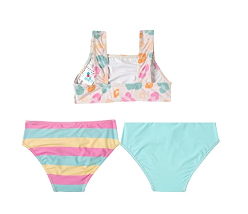 Conjunto com três peças de Praia Estampado, Tip Top, Meninas, Bege, 6