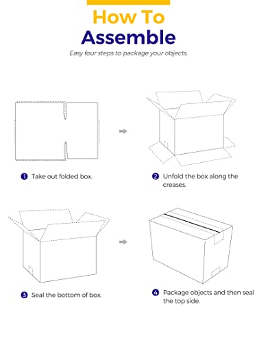 MESHA White Corrugated Mailing Box 4X4X4 Shipping Boxes Cardboard For Small Business Packaging Mailer 25PACK
