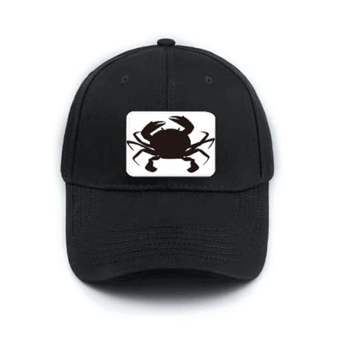 Casquette de baseball noire crabe noir aux finitions soignées et fermeture ajustable